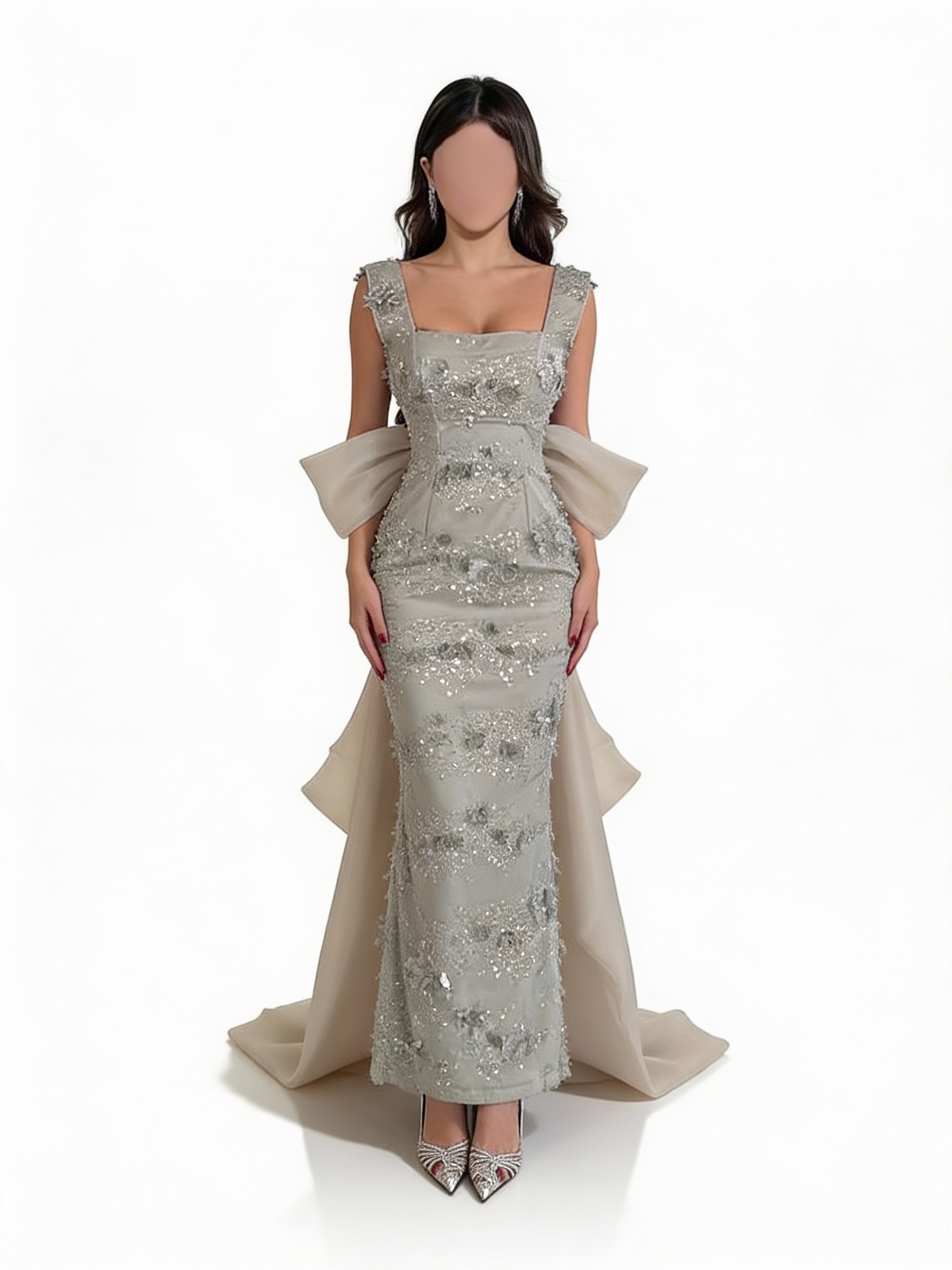 فستان فستقي أنيق