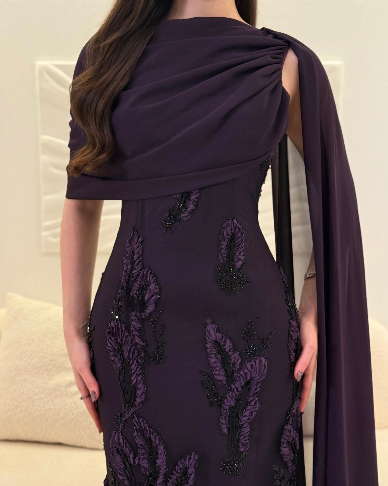 فستان سهرة ليلكي