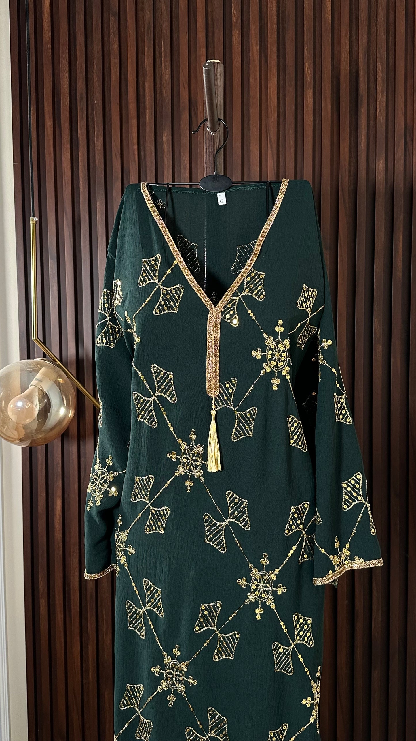 جلابيّة أخضر ذهب