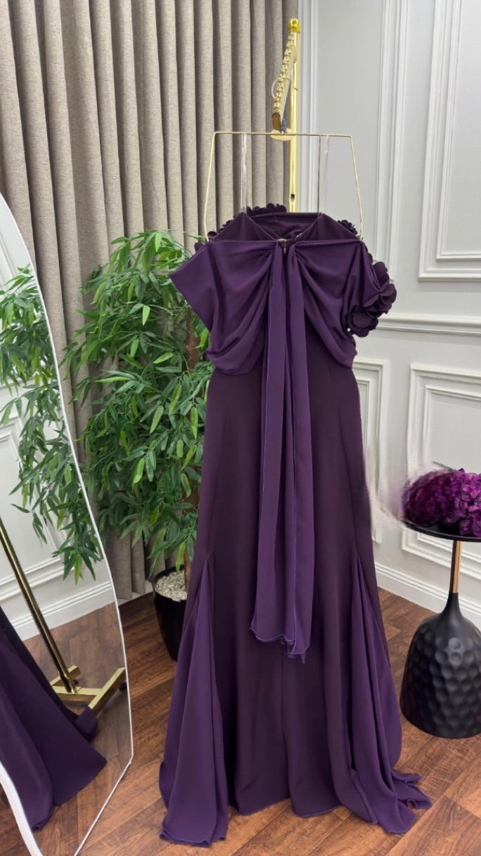 فستان حوامل بنفسجي