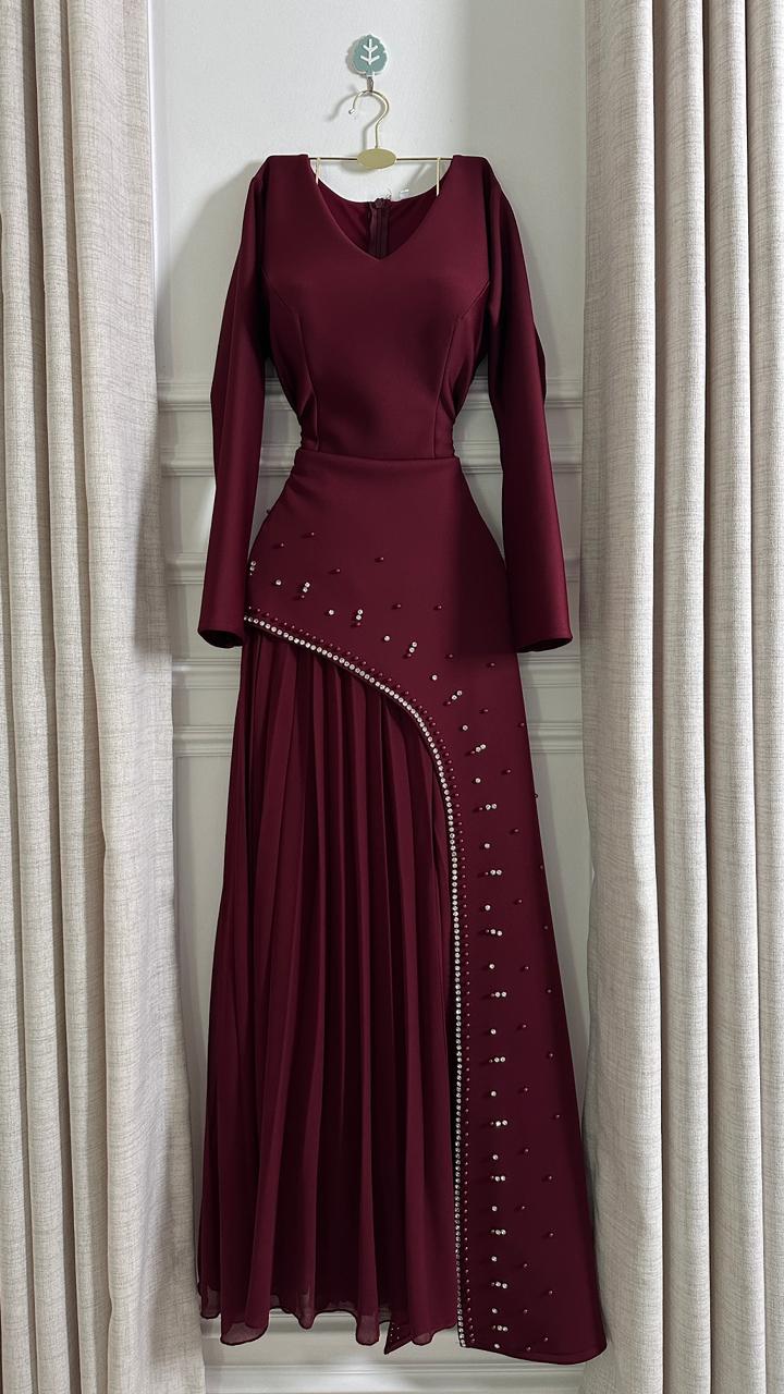 فستان خمري ساحر