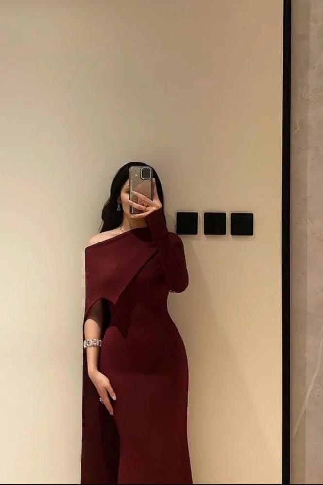 فستان عودي ساده