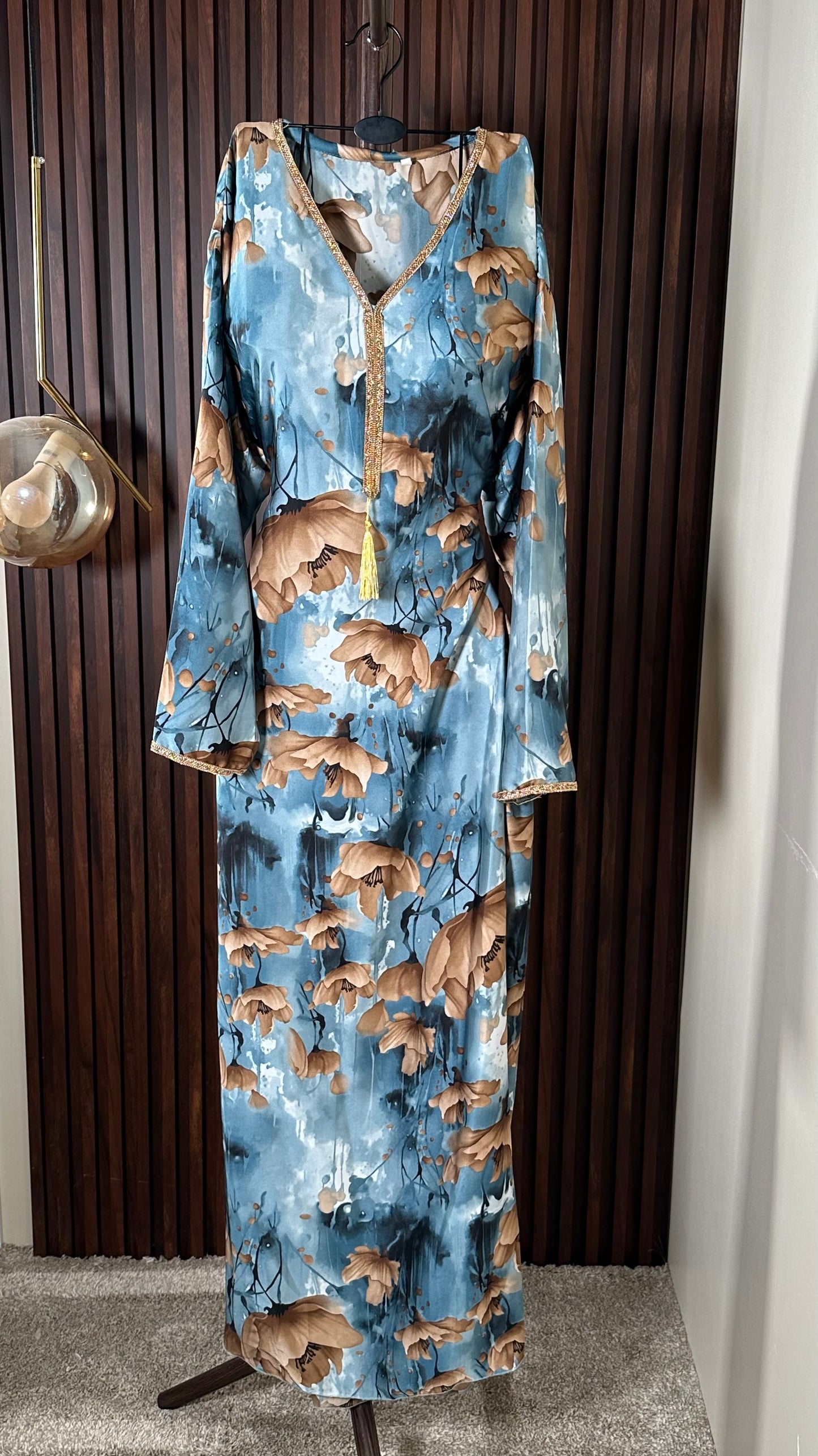 جلابية حرير مشجر