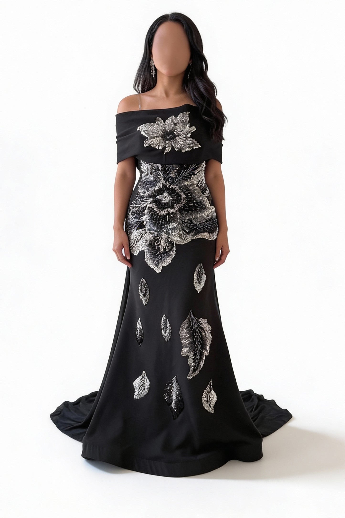 فستان سهرة أسود