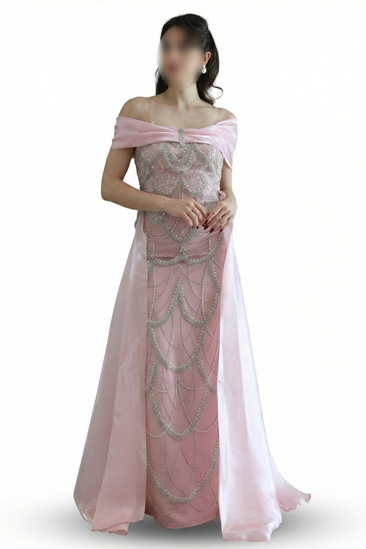 فستان سهرة مموج