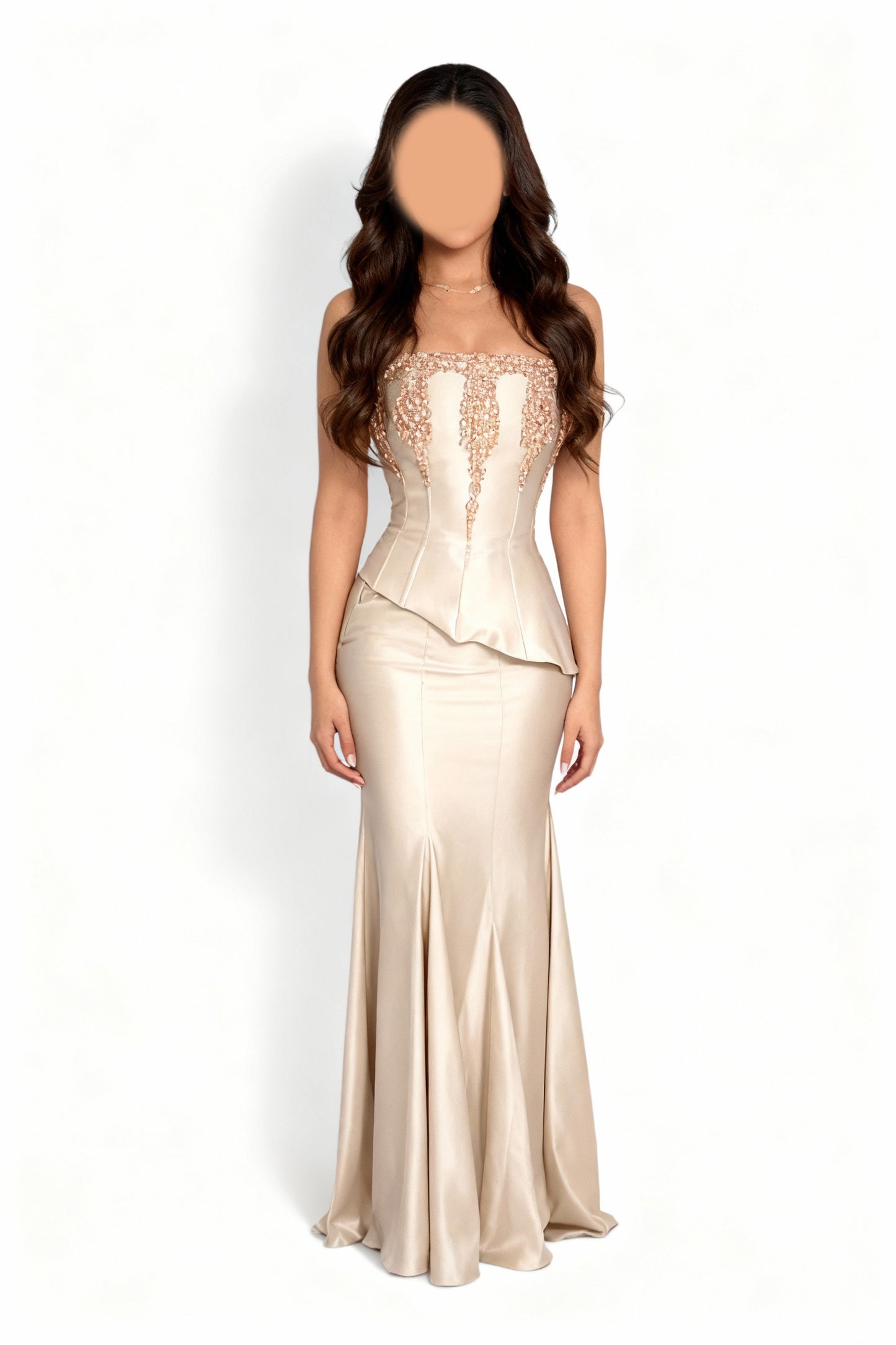 فستان نحاسي كرستال