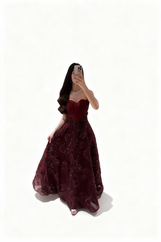 فستان احمر زهر