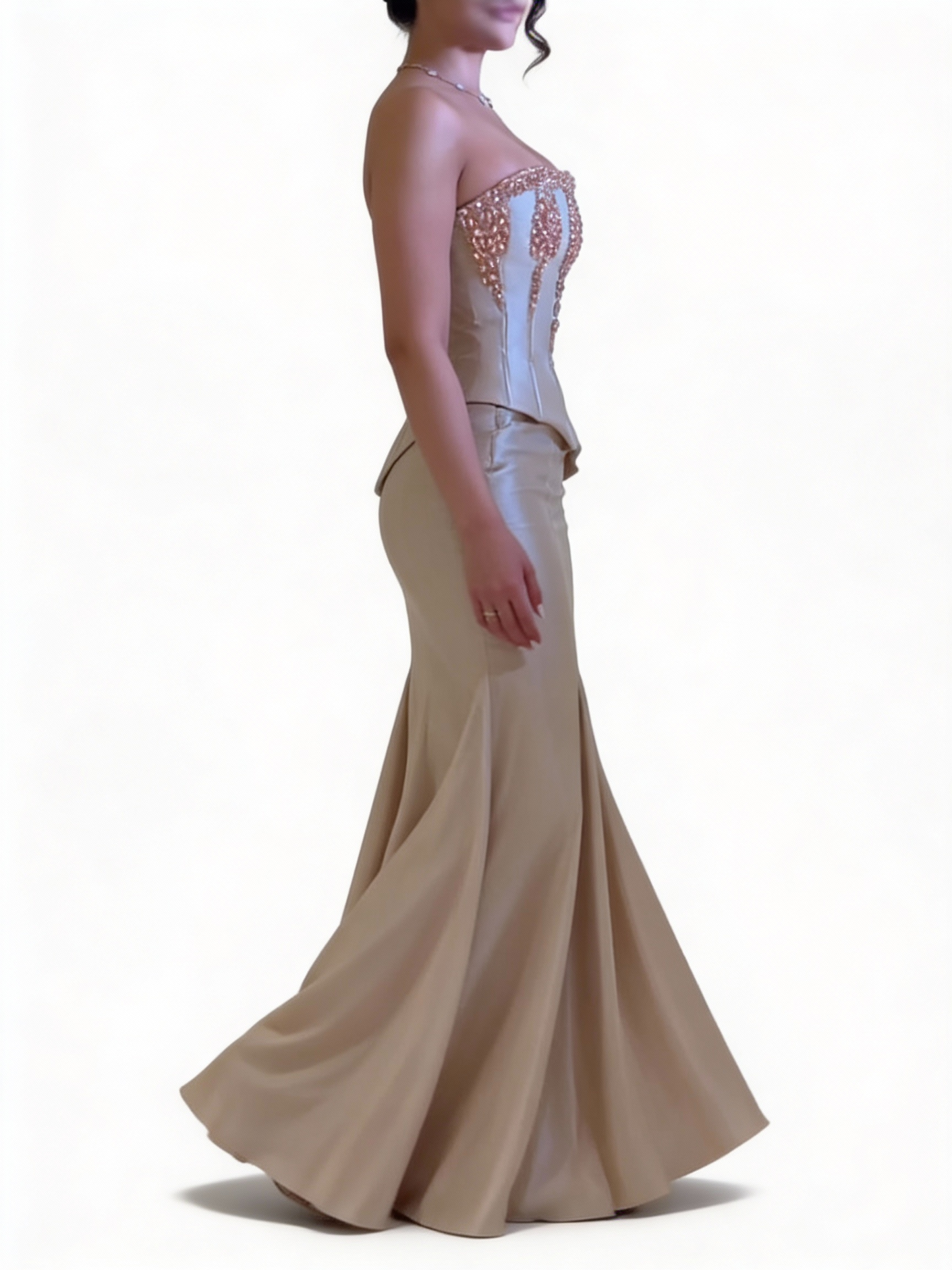 فستان نحاسي كرستال