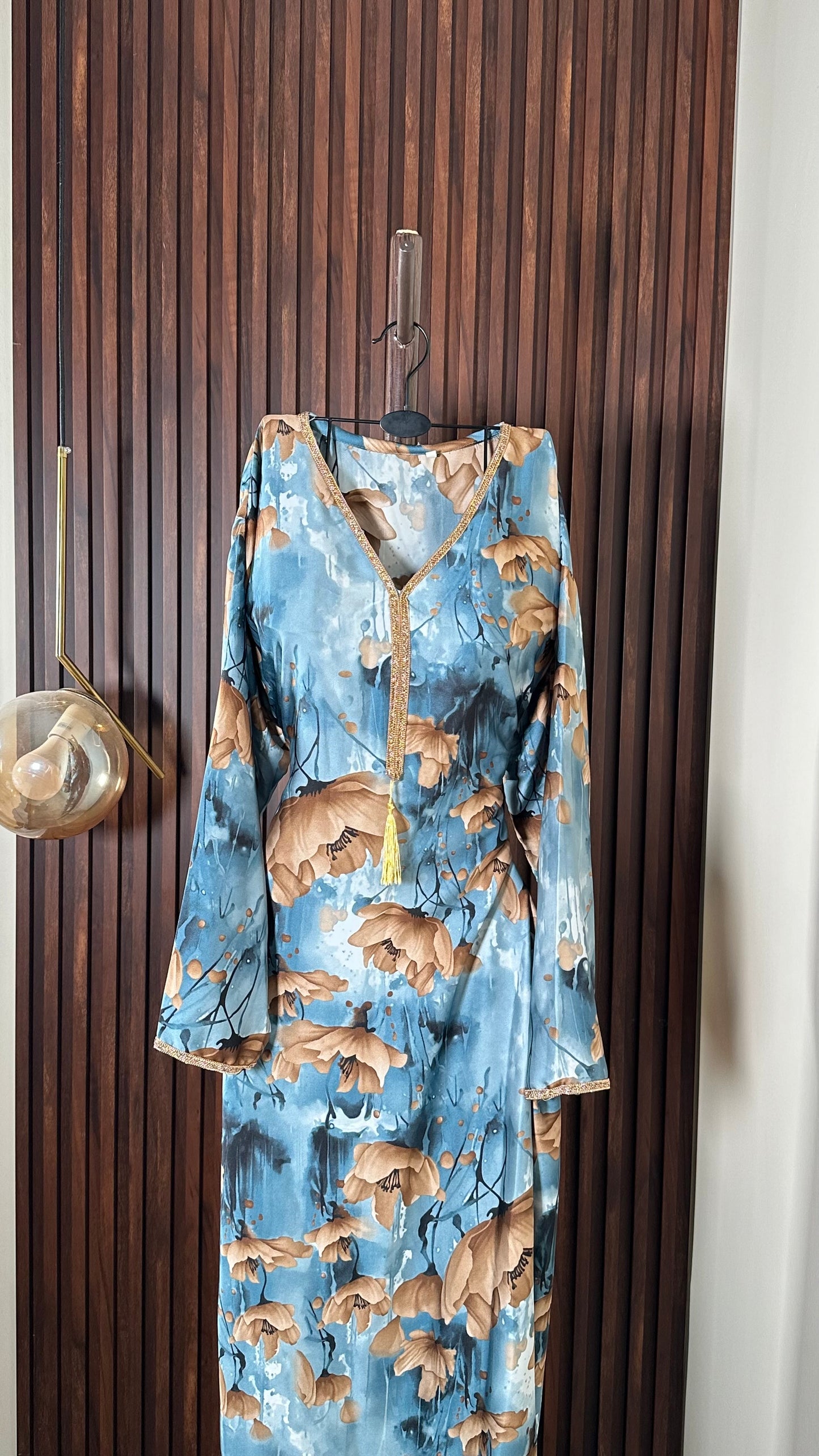 جلابية حرير مشجر