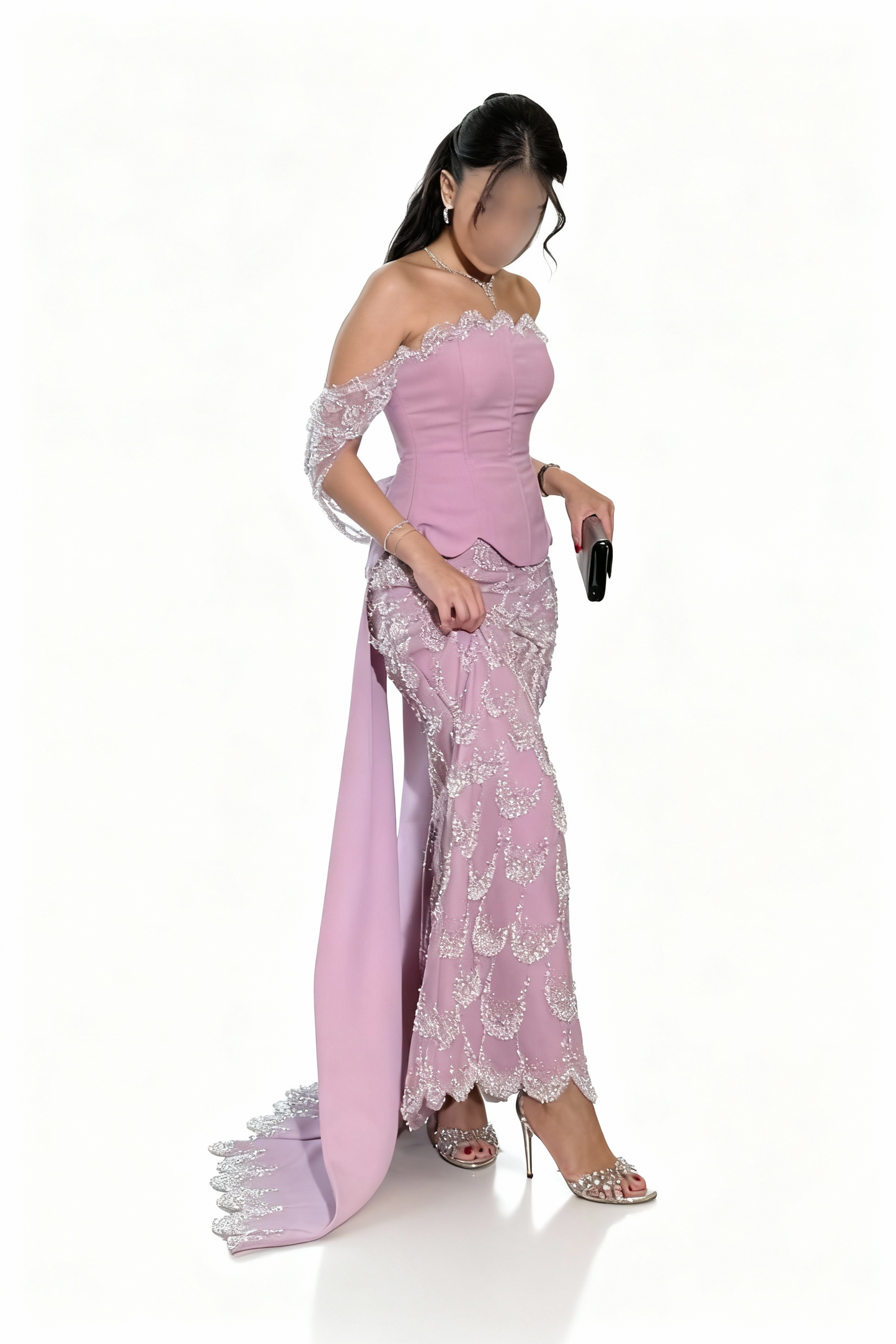 فستان سهرة أمواج