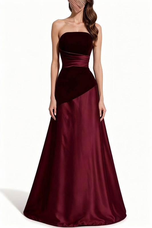 فستان مخمل احمر