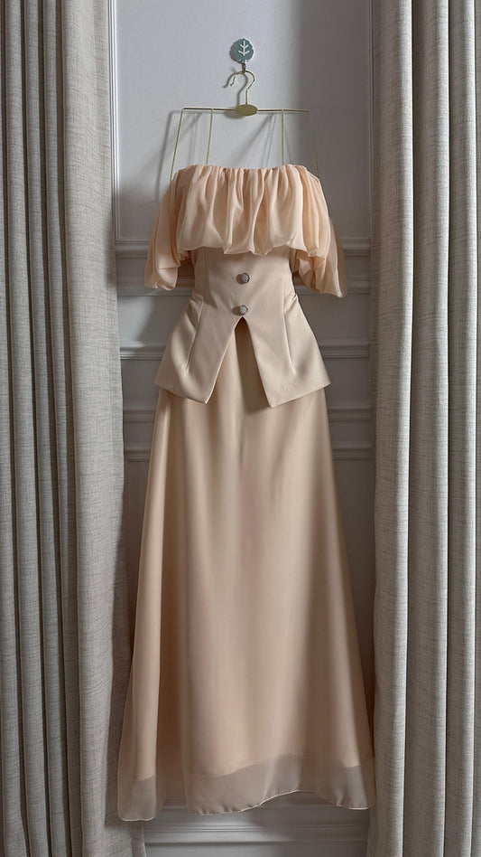 فستان خربزي انسق