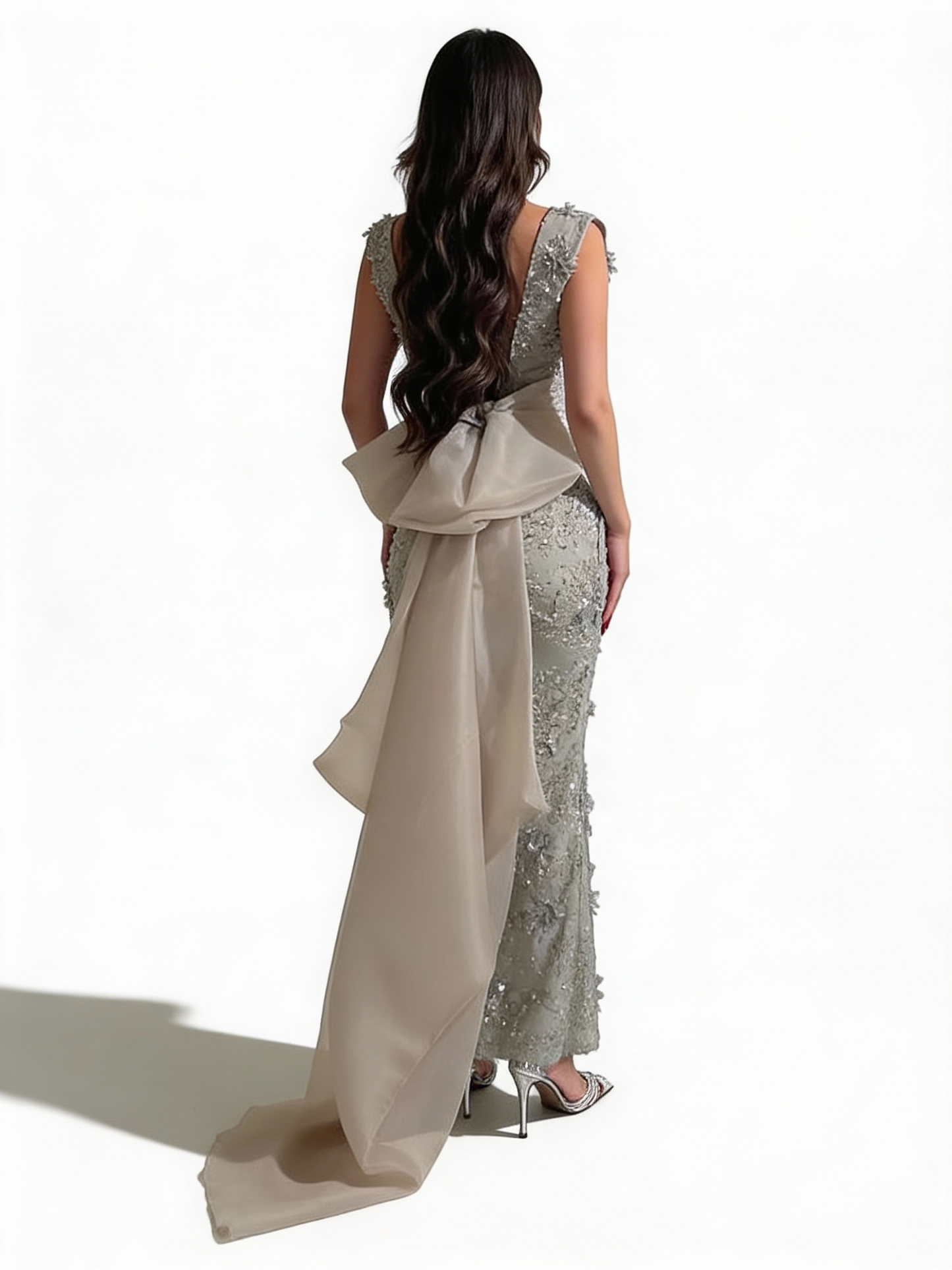 فستان فستقي أنيق