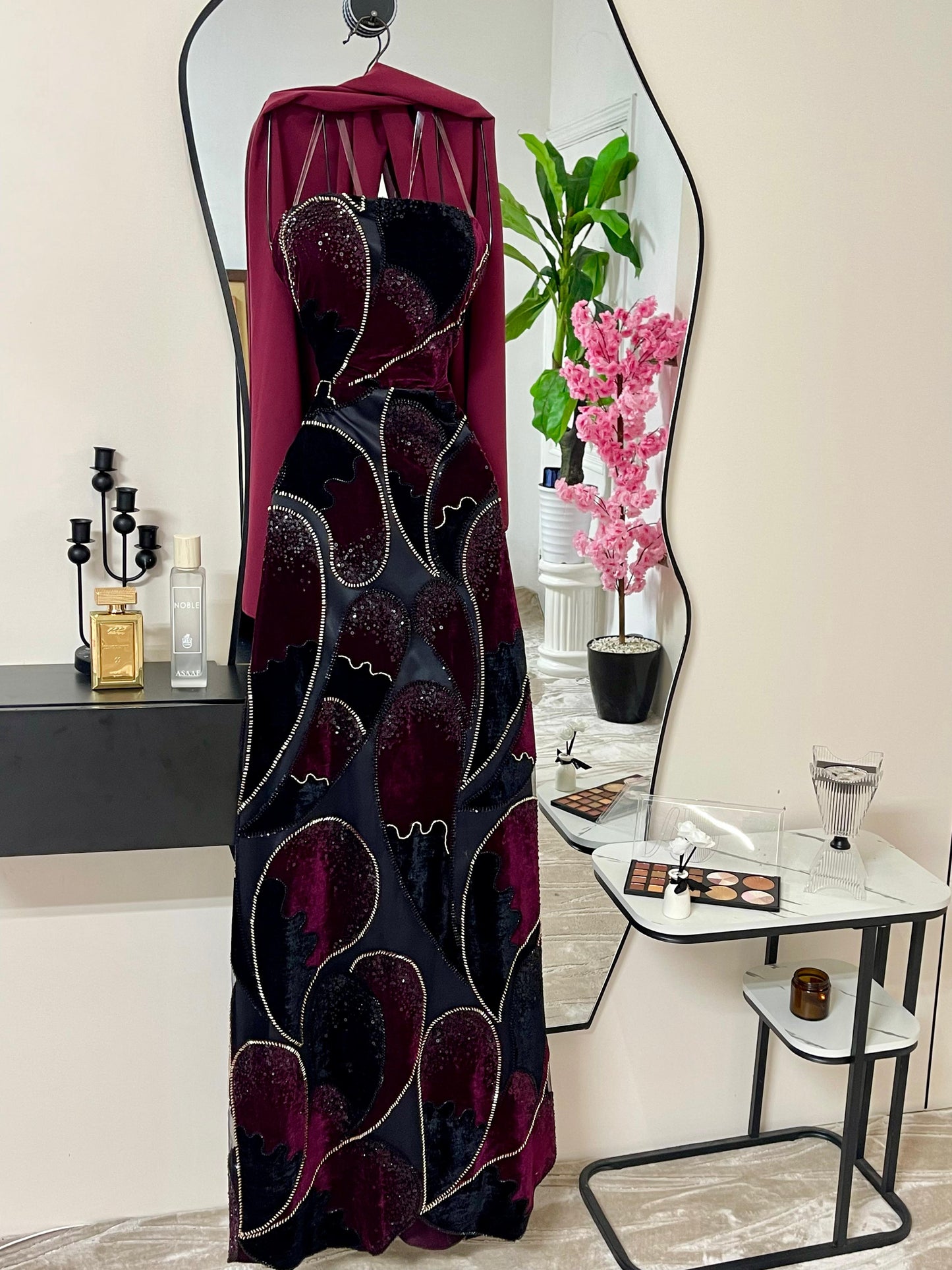 فستان سواريه بشال