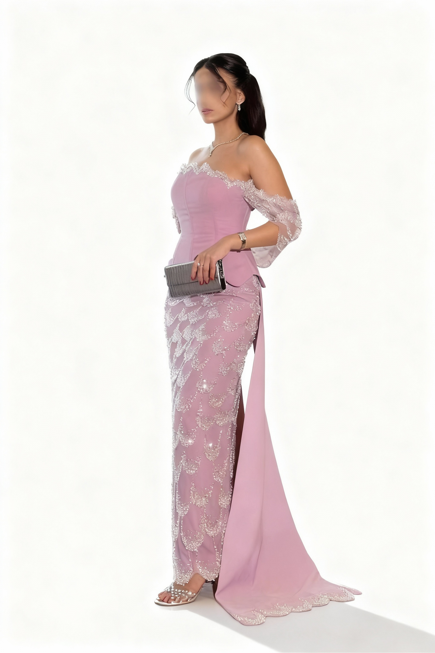 فستان سهرة أمواج