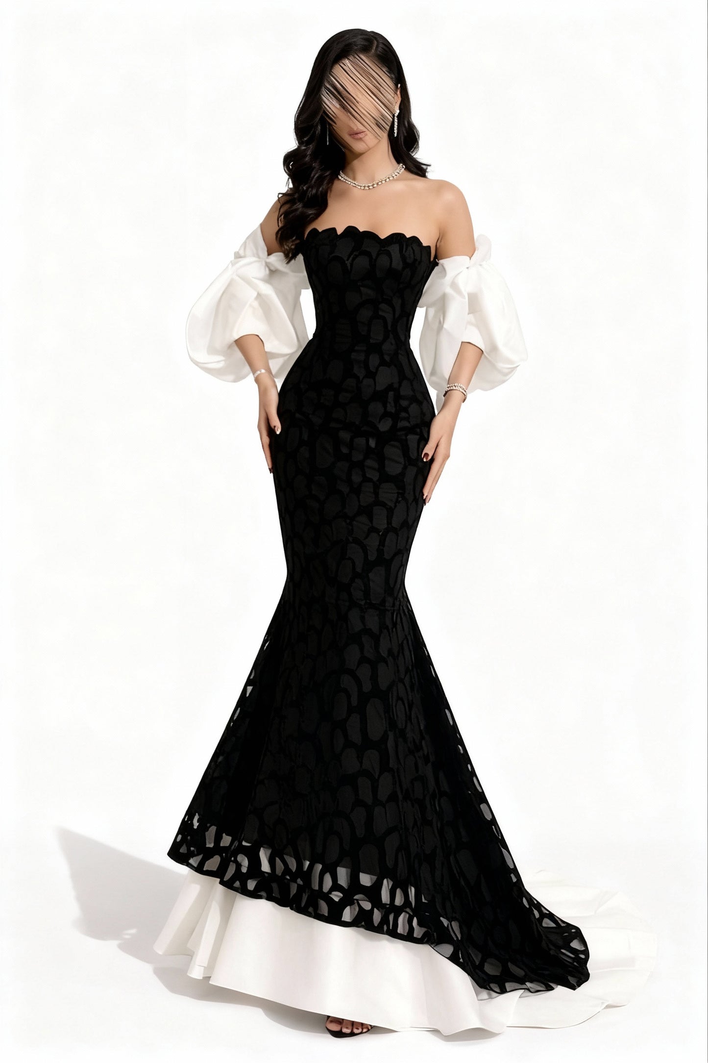 فستان أسود أنيق