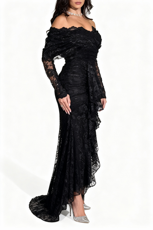 فستان دانتيل اسود