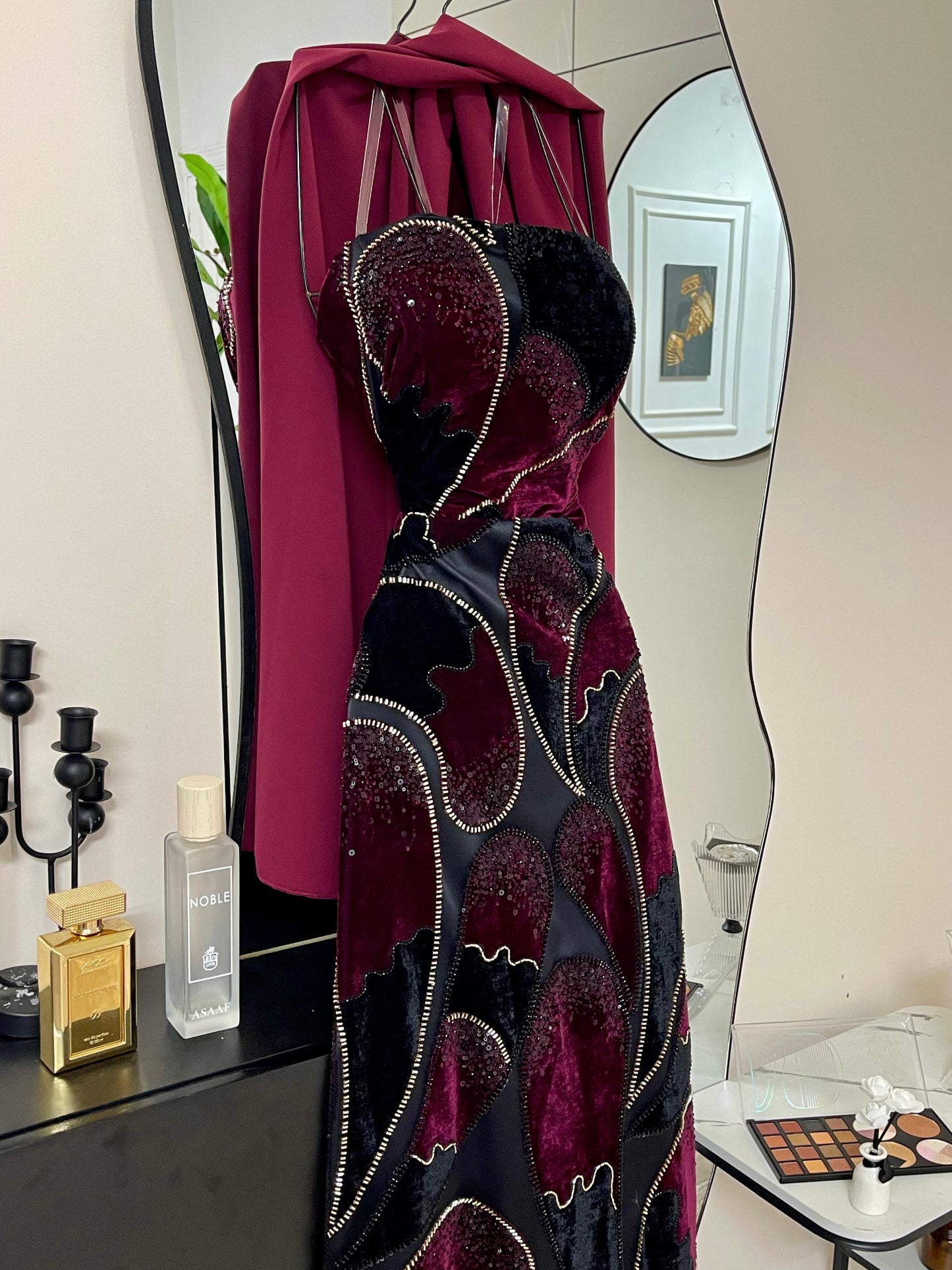 فستان سواريه بشال