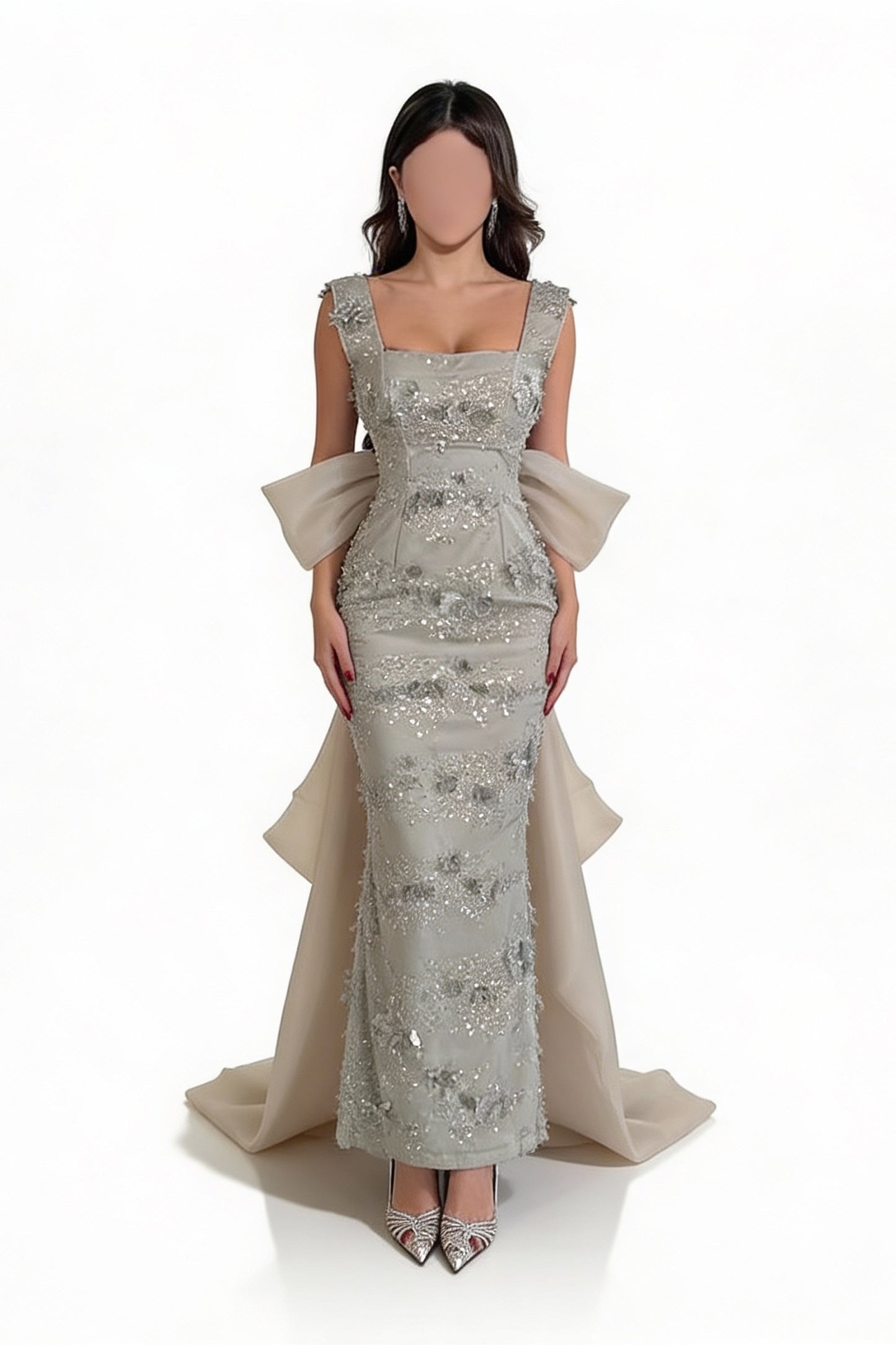 فستان فستقي أنيق