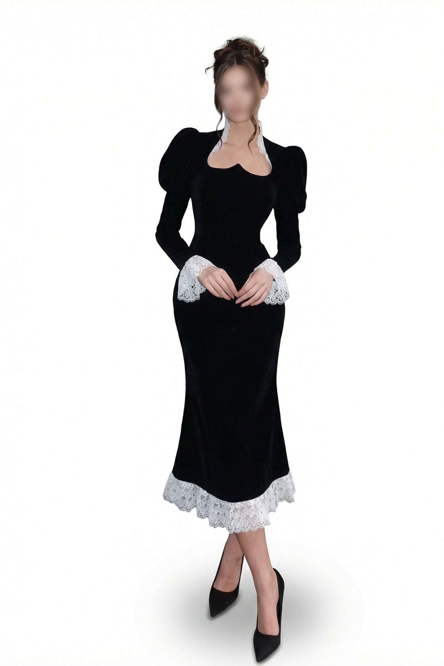 فستان بياقه عصريه