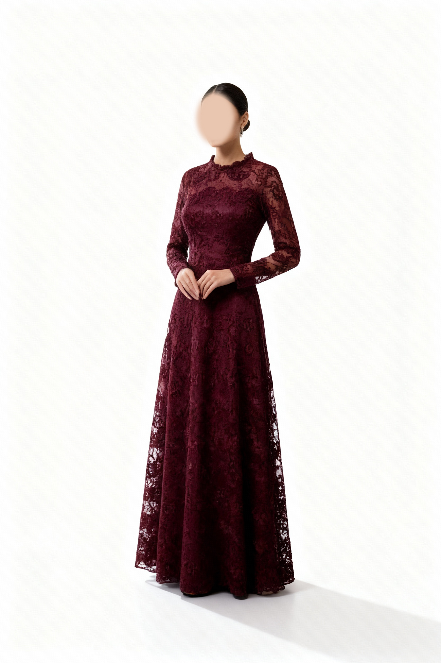 فستان دانتيل احمر