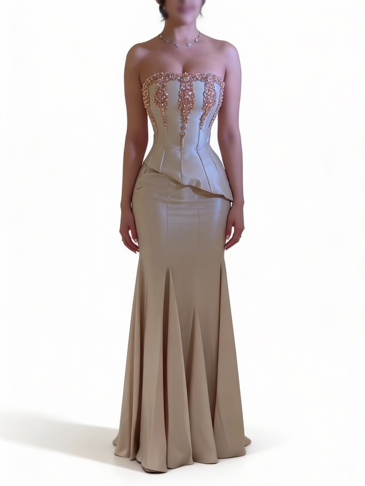 فستان نحاسي كرستال