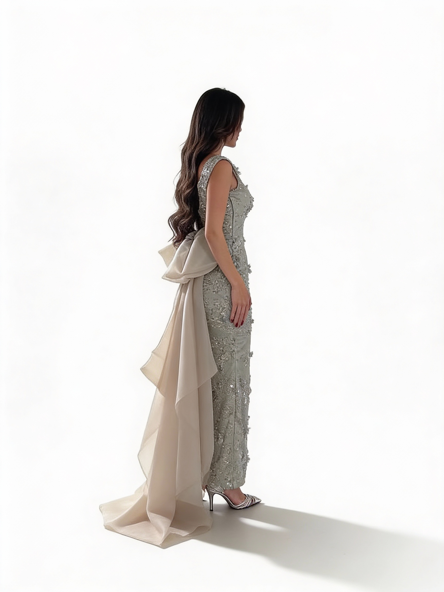 فستان فستقي أنيق