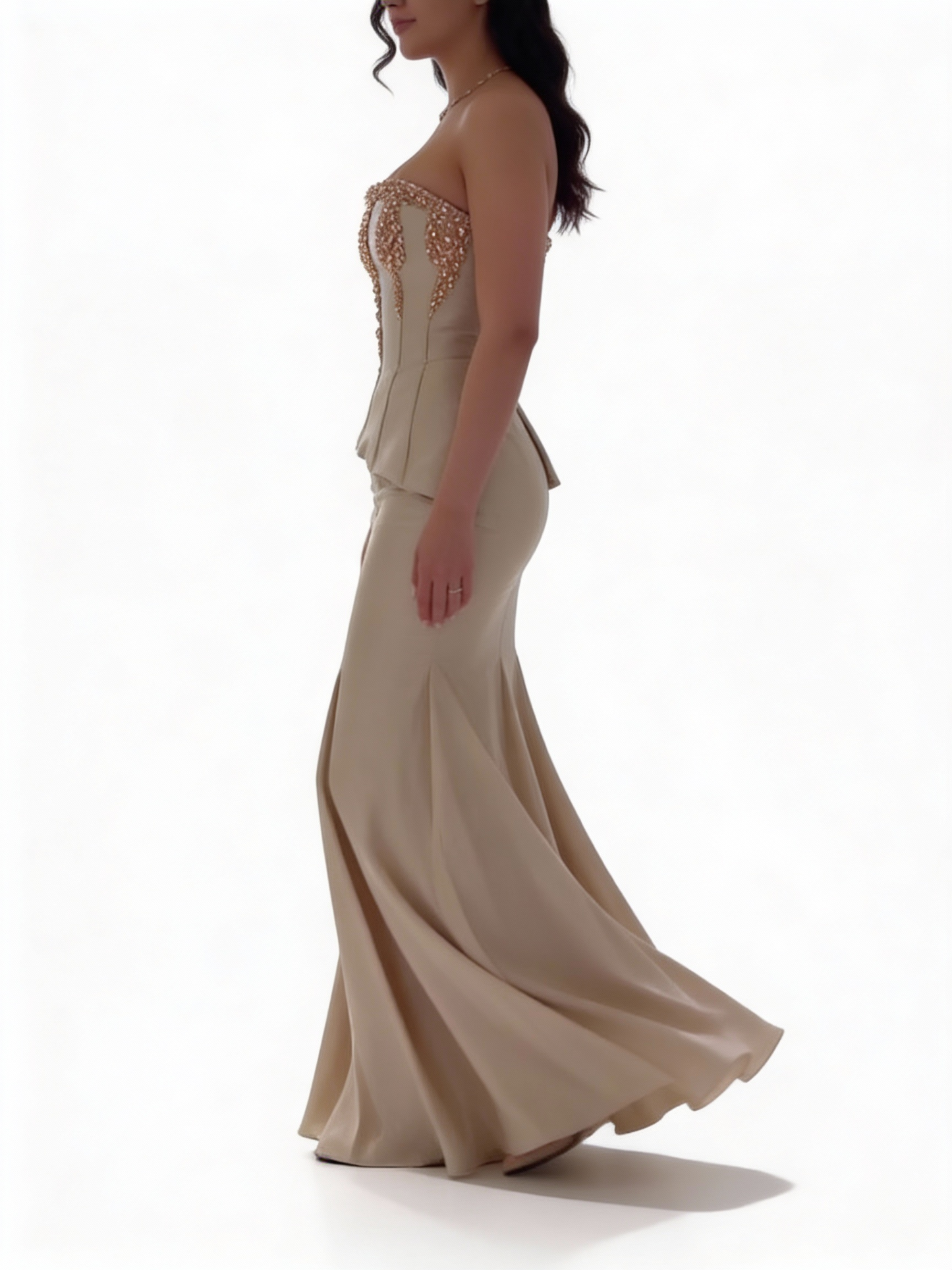 فستان نحاسي كرستال