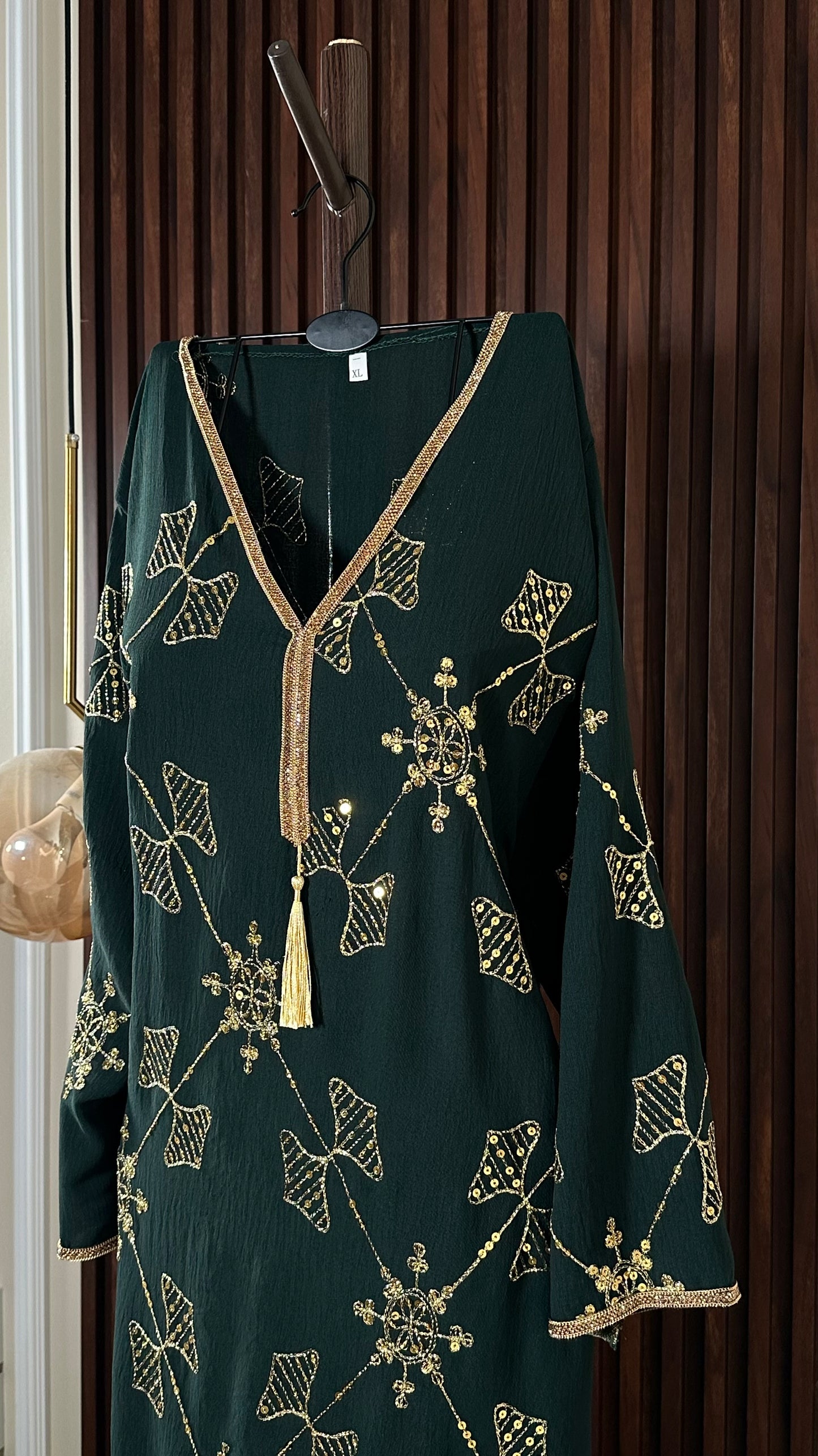 جلابيّة أخضر ذهب