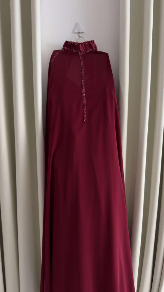 فستان حوامل أحمر كرستال