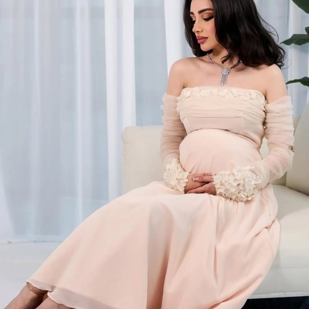 فستان حوامل بيج