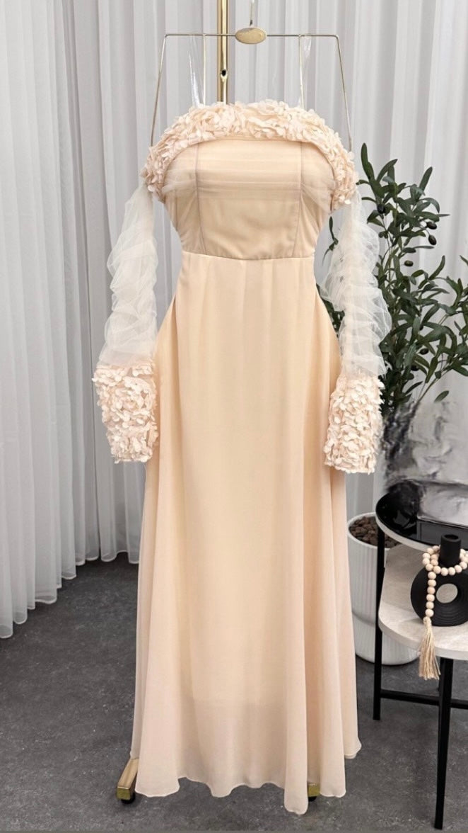 فستان حوامل بيج