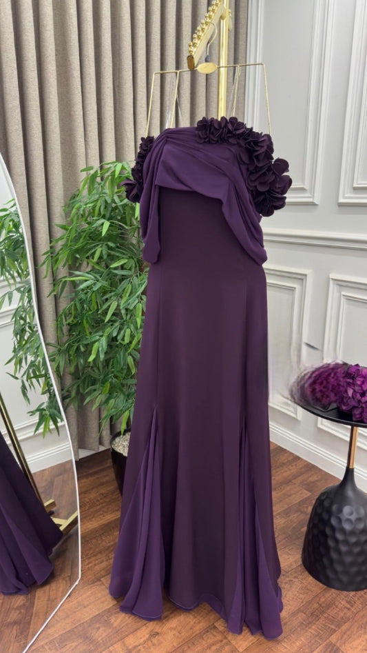 فستان حوامل بنفسجي
