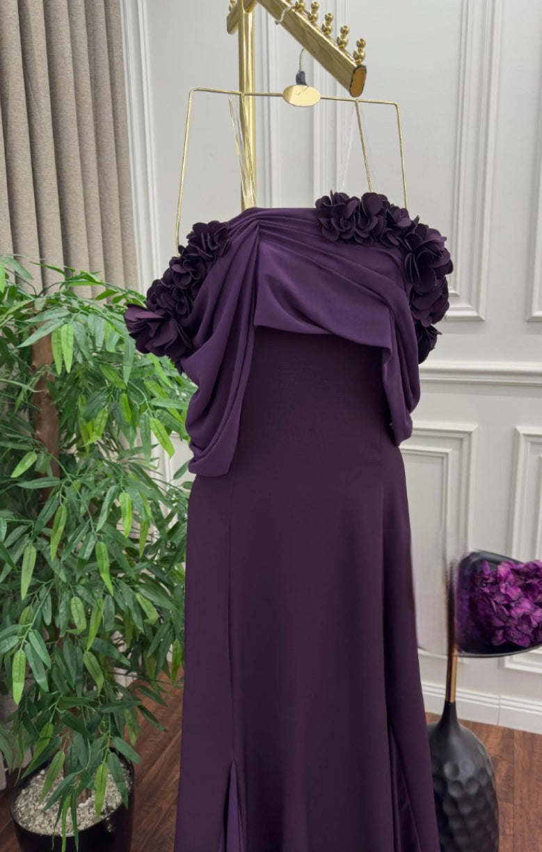 فستان حوامل بنفسجي