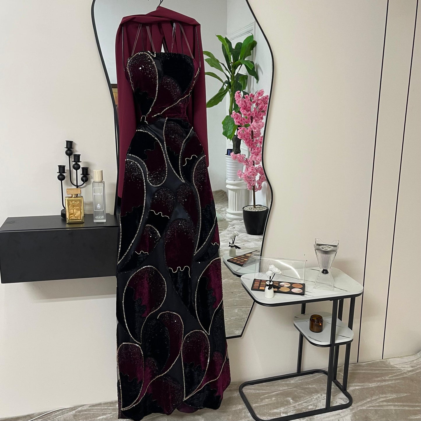 فستان سواريه بشال