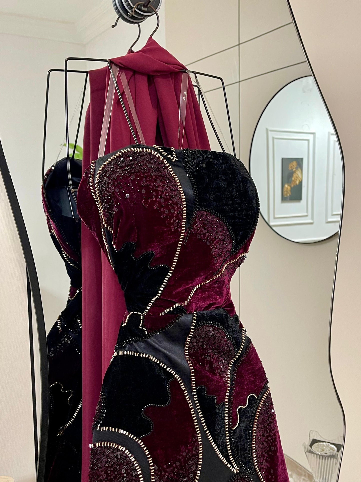 فستان سواريه بشال