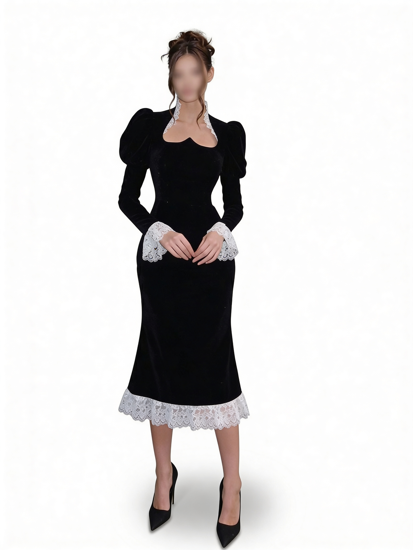 فستان بياقه عصريه