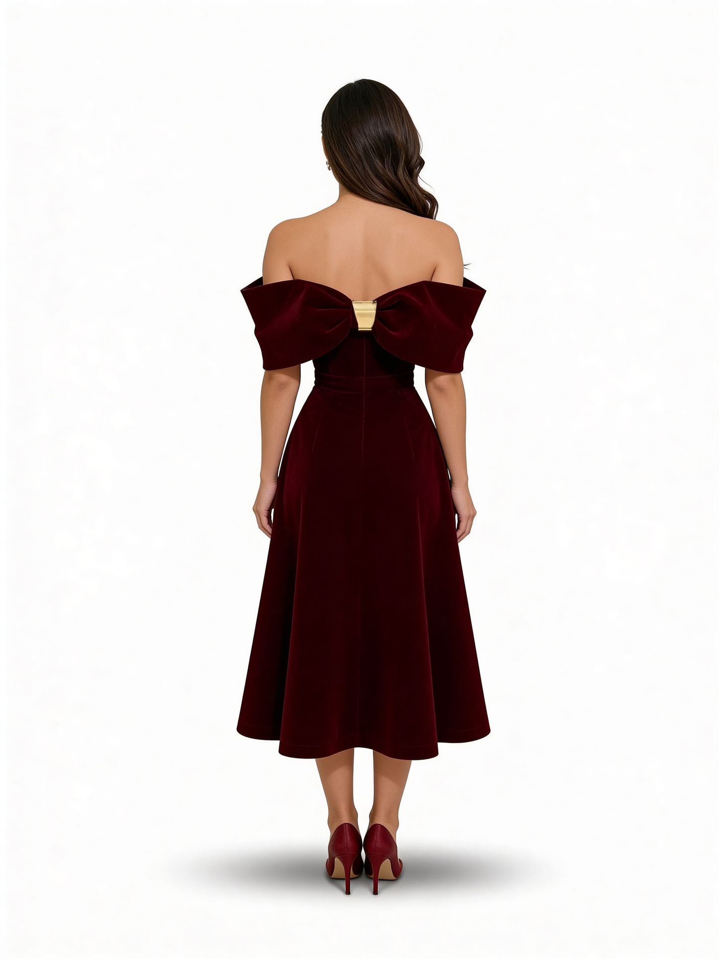 فستان سهرة مخمل