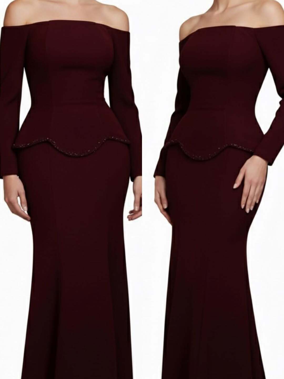 فستان سهرة خمري